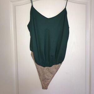 Green Free People Body Suit